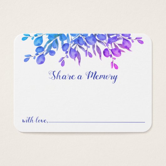 Memorial Botanical Foliage Share A Memory Kaart (Voorkant)