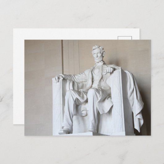 Memorial Briefkaart Washington DC Abraham Lincoln (Voorkant / Achterkant)