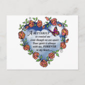 Memorial Butterfly Poem Briefkaart (Voorkant)