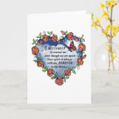 Memorial Butterfly Poem Kaart (Gele Bloem)