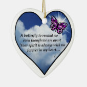 Memorial Butterfly Poem Keramisch Ornament (Rechts)