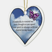 Memorial Butterfly Poem Keramisch Ornament (Links)