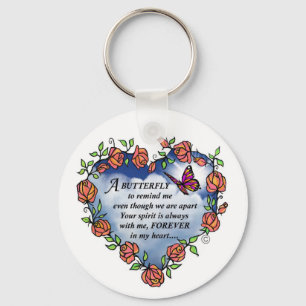 Memorial Butterfly Poem Sleutelhanger