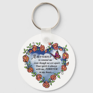 Memorial Butterfly Poem Sleutelhanger