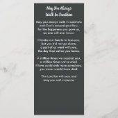 Memorial Camo Photo Funeral Prayer Kaart Bladwijze (Achterkant)