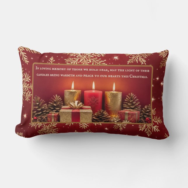 Memorial Candle Christmas Sierkussen Kussen (Voorkant)