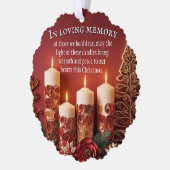 Memorial Candle kerstversiering Ornament Kaart (Links)