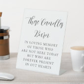 Memorial Candle Wedding Herdenking Reclamebord Met Voetstuk (Insitu)