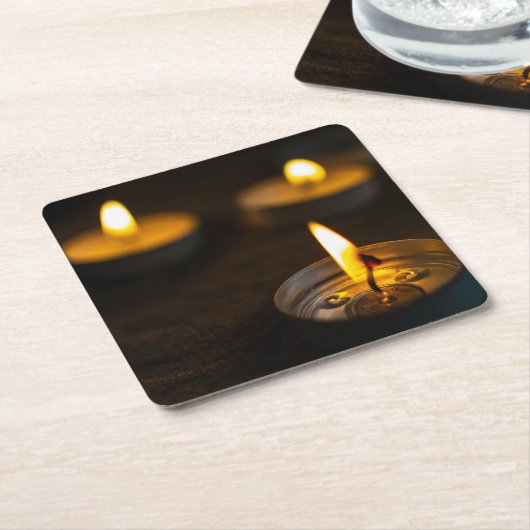 Memorial Candles Kartonnen Onderzetters (Schuin)