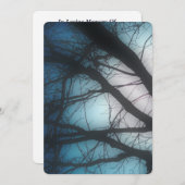 memorial card blue blur tree programmakaart (Voorkant / Achterkant)