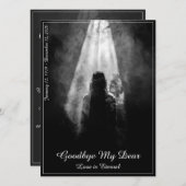 Memorial Card in the light - afscheid van mijn die (Voorkant / Achterkant)