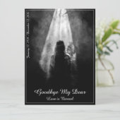 Memorial Card in the light - afscheid van mijn die (Staand voorkant)