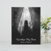 Memorial Card in the light - afscheid van mijn die (Staand voorkant)