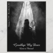 Memorial Card in the light - afscheid van mijn die (Voorkant)