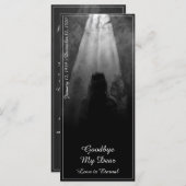 Memorial Card in the light - afscheid van mijn die (Voorkant / Achterkant)