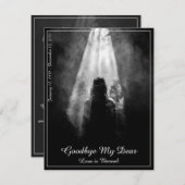 Memorial Card in the light - afscheid van mijn die (Voorkant / Achterkant)