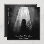 Memorial Card in the light - afscheid van mijn die (Voorkant / Achterkant)