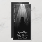 Memorial Card in the light - afscheid van mijn die (Voorkant / Achterkant)