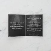 Memorial Card in the light - afscheid van mijn die Kaart (Binnen)