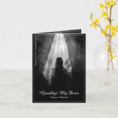 Memorial Card in the light - afscheid van mijn die Kaart (Gele Bloem)