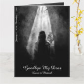 Memorial Card in the light - afscheid van mijn die Kaart (Gele Bloem)