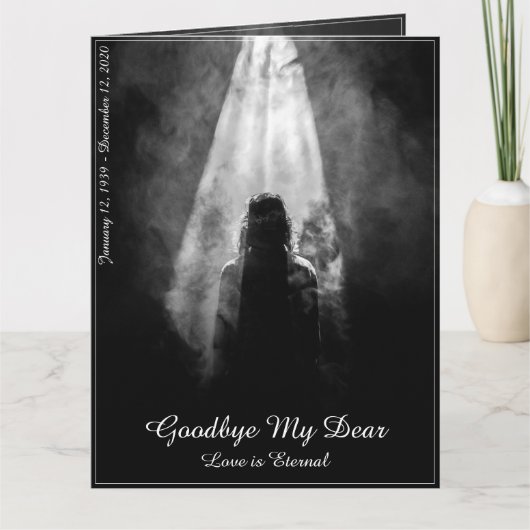 Memorial Card in the light - afscheid van mijn die Kaart (Voorkant)