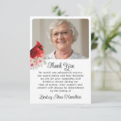 Memorial Cardinal Floral Foto bedankt (Staand voorkant)