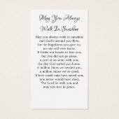 Memorial Cardinal Floral Rozen Funeral Prayer Kaar Visitekaartje (Achterkant)