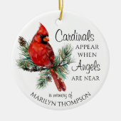 Memorial Cardinals Appear When Angels Are Near Keramisch Ornament (Voorkant)
