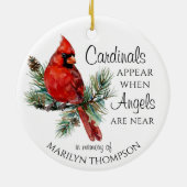 Memorial Cardinals Appear When Angels Are Near Keramisch Ornament (Achterkant)