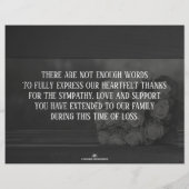 Memorial Cards A bouquet of white roses monochrom (Achterkant)