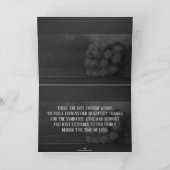 Memorial Cards A bouquet of white roses monochrom Kaart (Binnen)