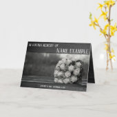 Memorial Cards A bouquet of white roses monochrom Kaart (Gele Bloem)