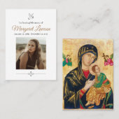 Memorial Cards Visitekaartje (Voorkant / Achterkant)