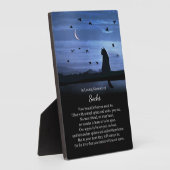 Memorial Cat Custom Name Spiritueel Heaven Poem Fotoplaat (Zijkant)