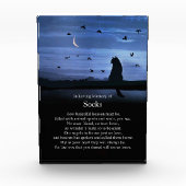 Memorial Cat met Heaven Poem en Custom Name Fotoblokken (Voorkant)
