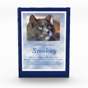 Memorial Cat Pet Custom Photo and Name Spiritueel Fotoblokken