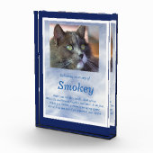 Memorial Cat Pet Custom Photo and Name Spiritueel Fotoblokken (Rechts)
