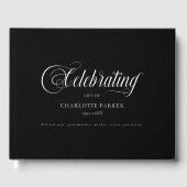  Memorial "Celebrating life of" Black Gastenboek (Voorkant)