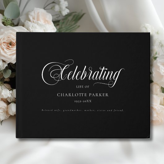  Memorial "Celebrating life of" Black Gastenboek