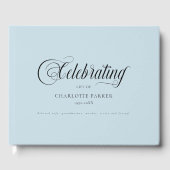  Memorial "Celebrating life of"  Blue Gastenboek (Voorkant)