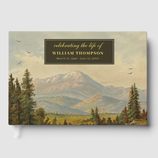 Memorial Celebrating Life Of Funeral Forest Nature Gastenboek (Voorkant)