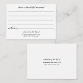 Memorial Celebrating Life Of Funeral Keepsake Notitiekaartje (Voorkant / Achterkant)