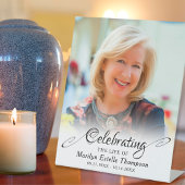 Memorial CELEBRATING THE LIFE OF Photo Reclamebord Met Voetstuk