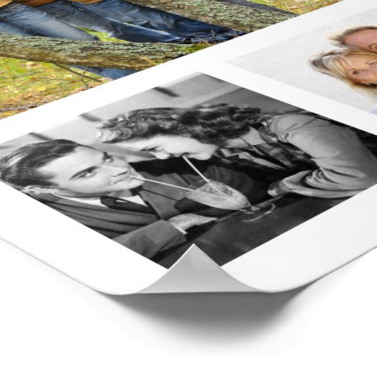 Memorial Celebration 33 Photo Collage Botanical Poster (Hoek)