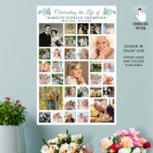 Memorial Celebration 33 Photo Collage Botanical