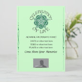 Memorial Celebration of Life - Celtic Knot design Kaart (Staand voorkant)