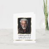 Memorial Celebration of Life Cross Gold-programma Bedankkaart (Voorkant)