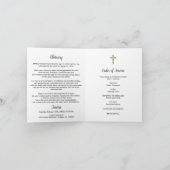 Memorial Celebration of Life Cross Gold-programma Bedankkaart (Binnen)