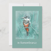 Memorial Celebration of Life Custom Kingfisher Kaart (Voorkant)